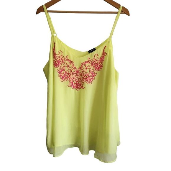 Torrid Sophie Chiffon Embroidered Swing Cami Top Plus Size 2X - Picture 1 of 4